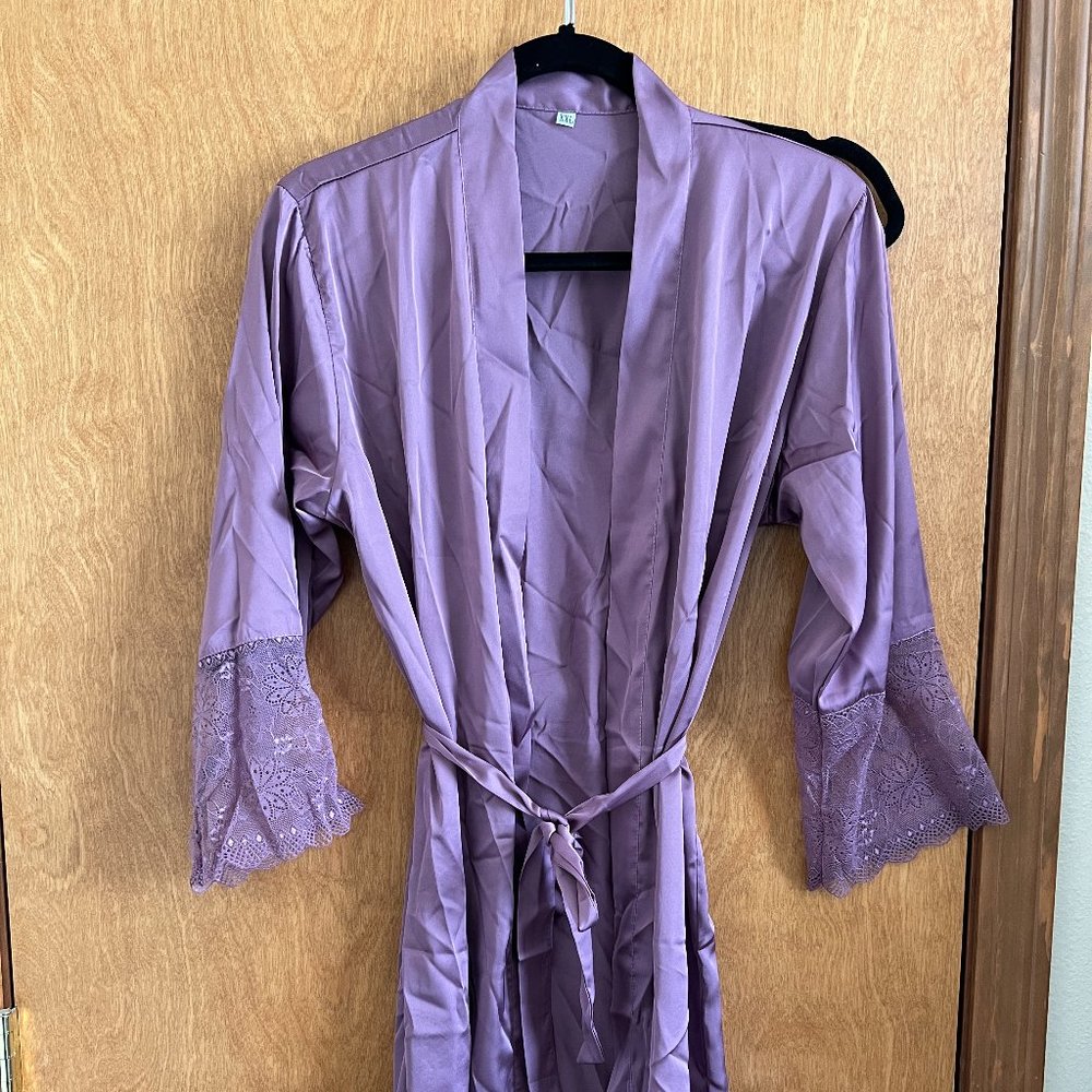 Matron of Honor Bathrobe Women Bridal Bridesmaids Plus Size XXL Pink Blush Short